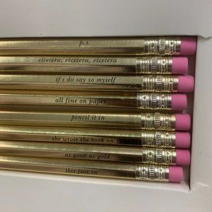 NWT Kate Spade New York Good As Gold Pencil Set